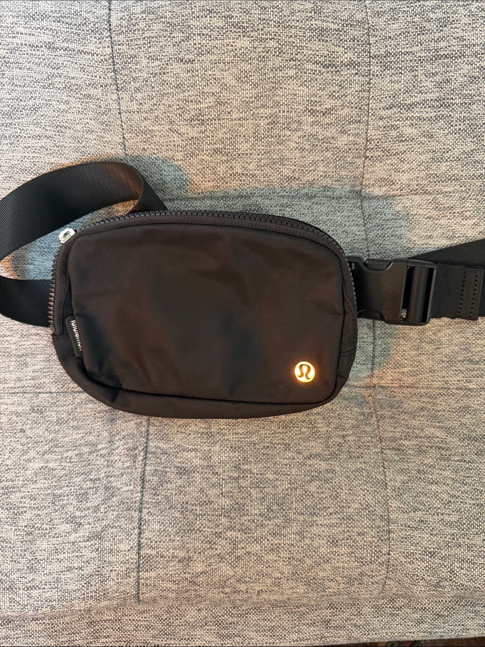 lululemon athletica Black Compact Belt Bag with Reflective Logo